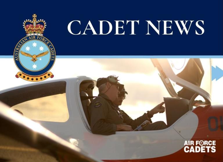 Cadet News volume 5 thumbnail Cadet in a plane with instructor 