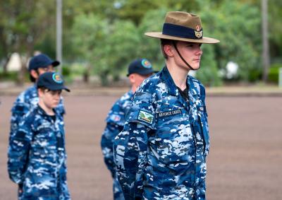 Cadet Warrant Officer On Parade
