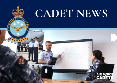 Cadet News Vol 3 tile SQNLDR Cowan and students