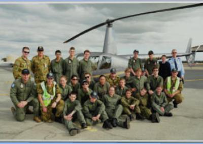 Alumni on tarmac