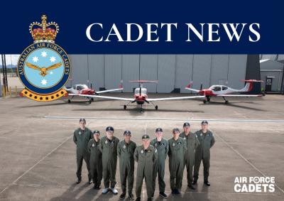 Cadets in front of DA40 hanger