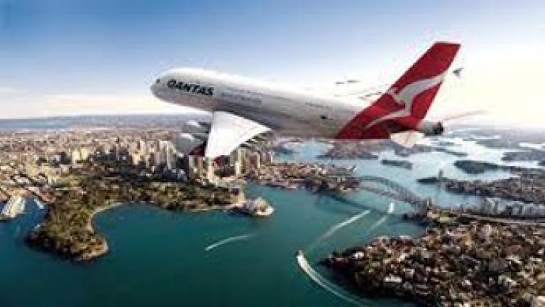 QANTAS jet flying