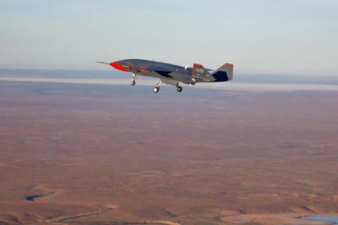 Loyal Wingman in mid flight